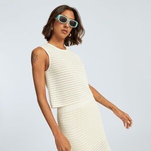 Everlane Crochet Knit Cami